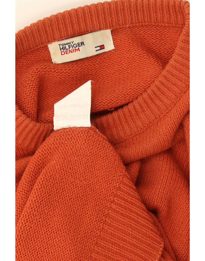 Tommy Hilfiger Herre Crew Neck Jumper Sweater Stor Orange Akryl