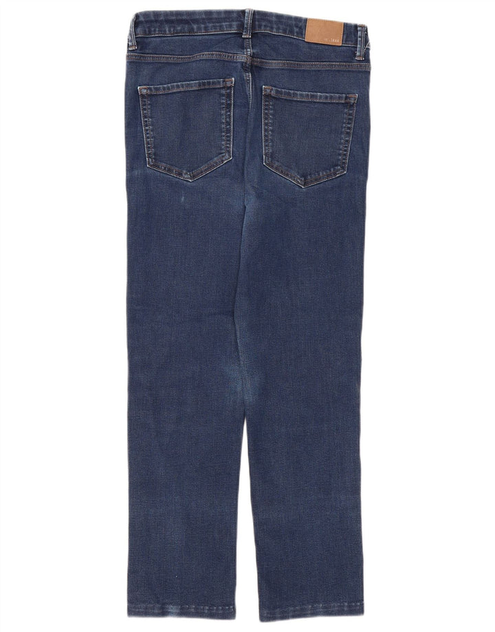 Marks & Spencer Dame Slim Cropped Jeans UK 12 Medium W30 L26 Blå Bomuld