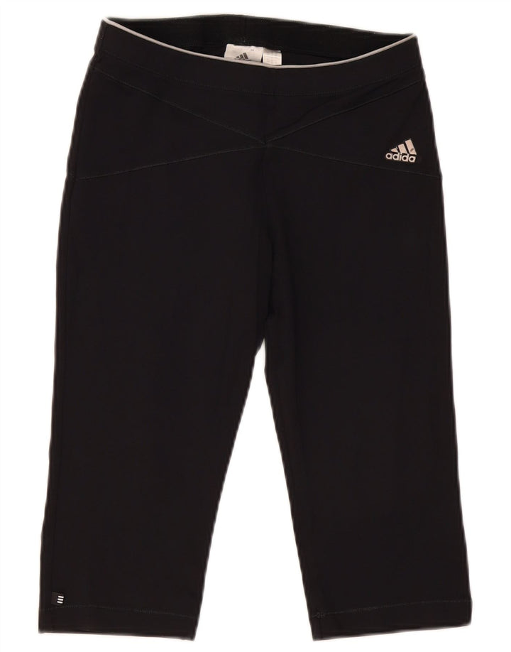 Adidas Dame Capri Leggings UK 12 Medium Sort Polyamid