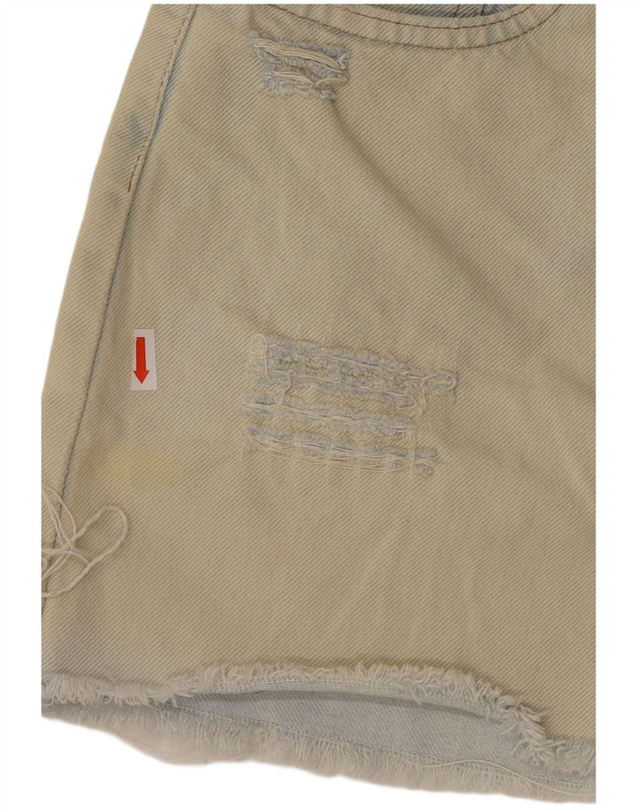 LEVI'S Dame Distressed Mini Denim Nederdel W28 Medium Blue Bomuld