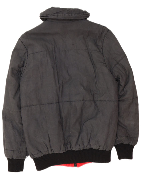 POP 84 Womens Reversible Jacket IT 42 Medium Black Colourblock Polyester