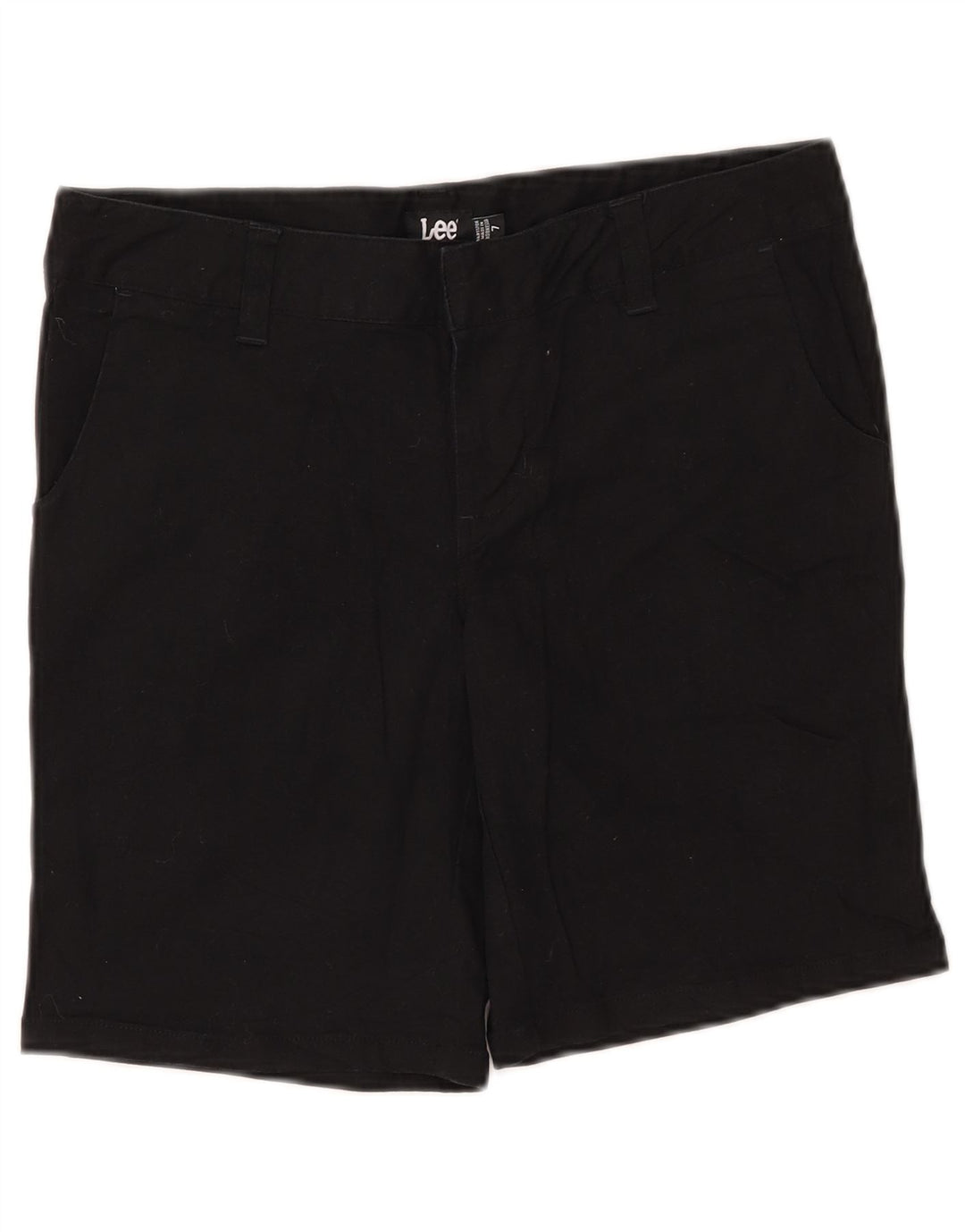 LEE Chino Shorts til kvinder US 7 Medium W30 Sort Bomuld