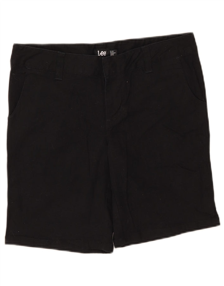 LEE Chino Shorts til kvinder US 7 Medium W30 Sort Bomuld