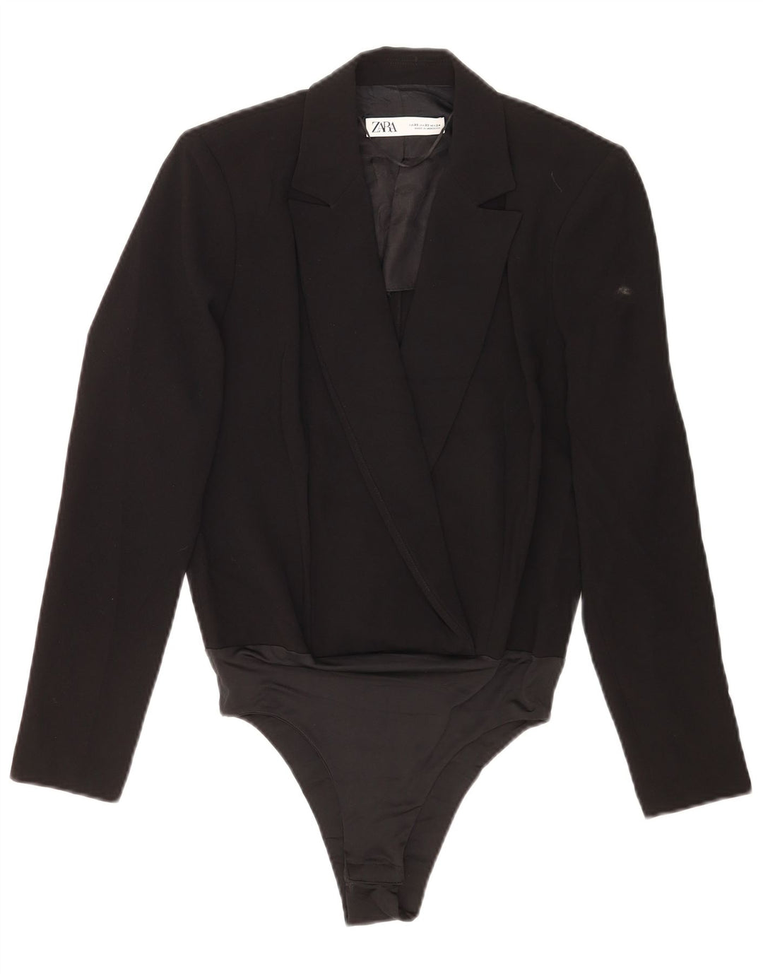 Zara Dame Blazer Bodysuit UK 6 XS Sort Polyester