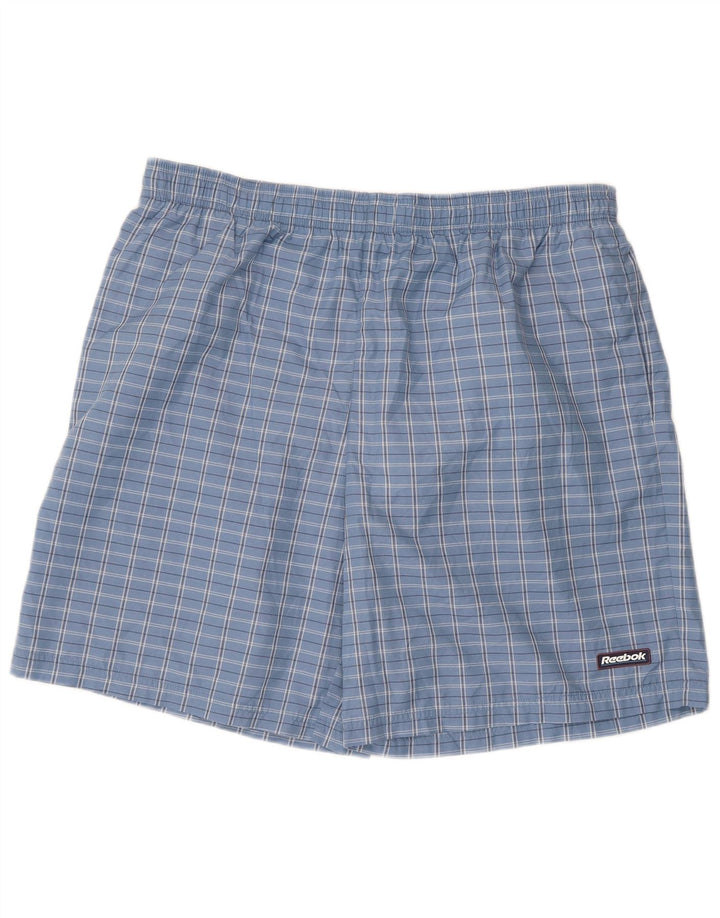 Reebok Sportshorts til mænd 2XL blå ternet polyester
