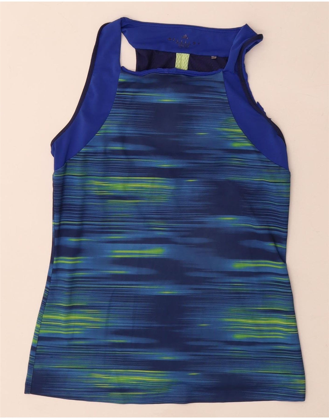 Adidas Dame Climacool Vest Top UK 8/10 Small Blue Pinstripe