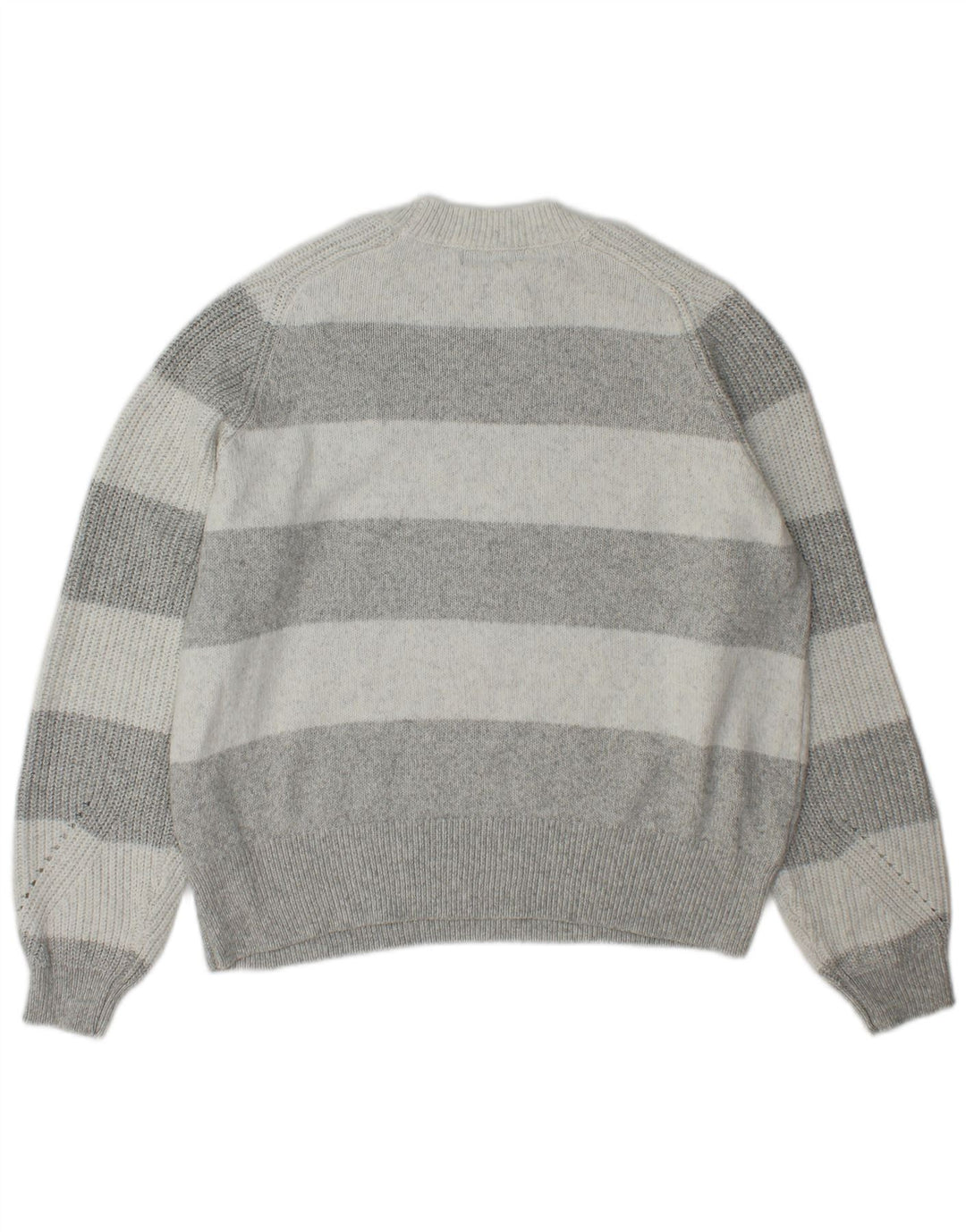 Marks & Spencer Dame sweater med rund hals DK 16 Stor grå stribet