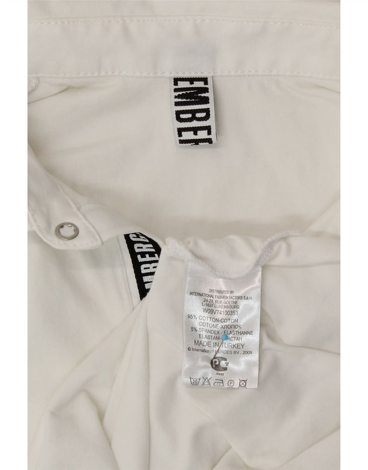 Bikkembergs Herre Grafisk Polo Shirt Lille Hvid Bomuld