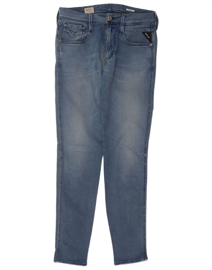 REPLAY Herre Anbass Slim Jeans W32 L30 Blå Bomuld