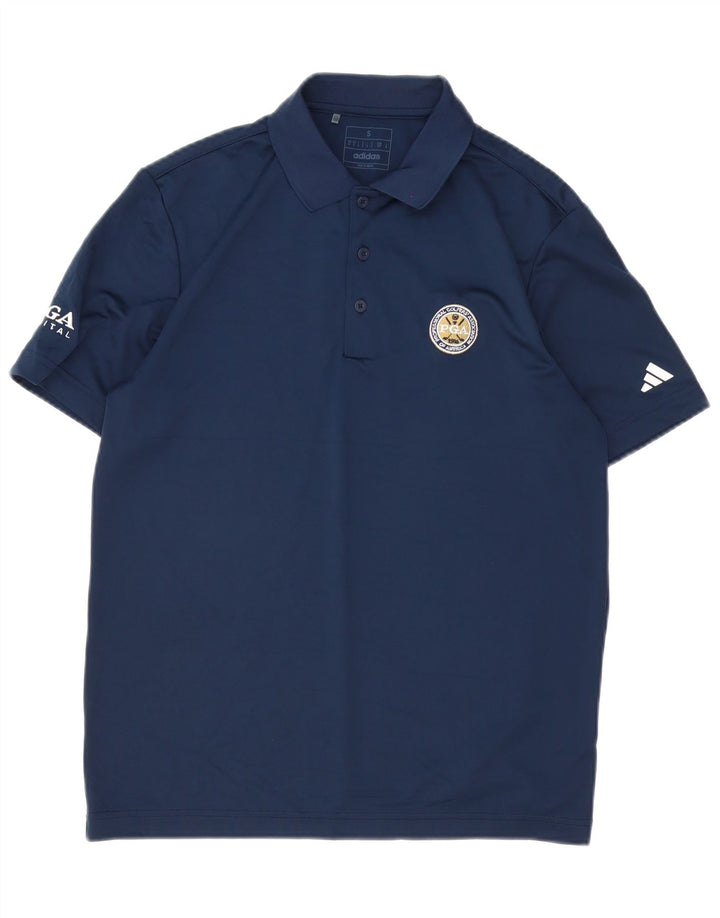 Adidas Polo skjorte til mænd, lille marineblå polyester