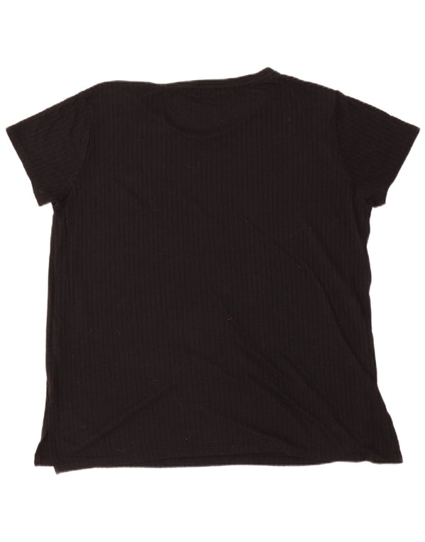 Marks & Spencer T-shirt top til kvinder UK 18 XL Sort viskose