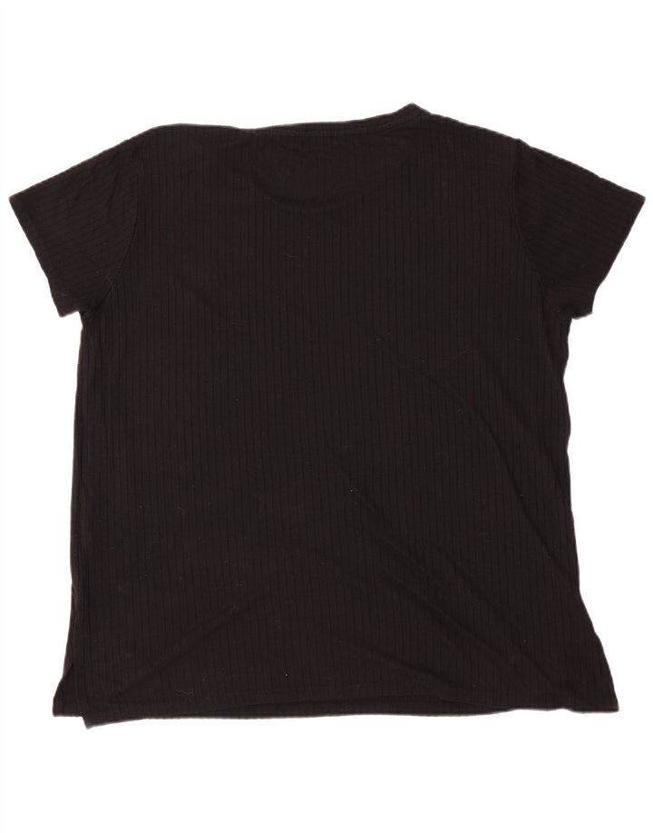 Marks & Spencer T-shirt top til kvinder UK 18 XL Sort viskose