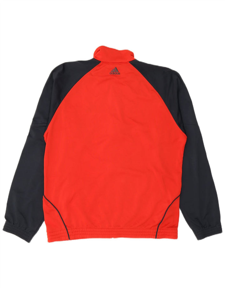 Adidas Træningsdragt til mænd Top jakke UK 42/44 Large Red Colourblock Polyester