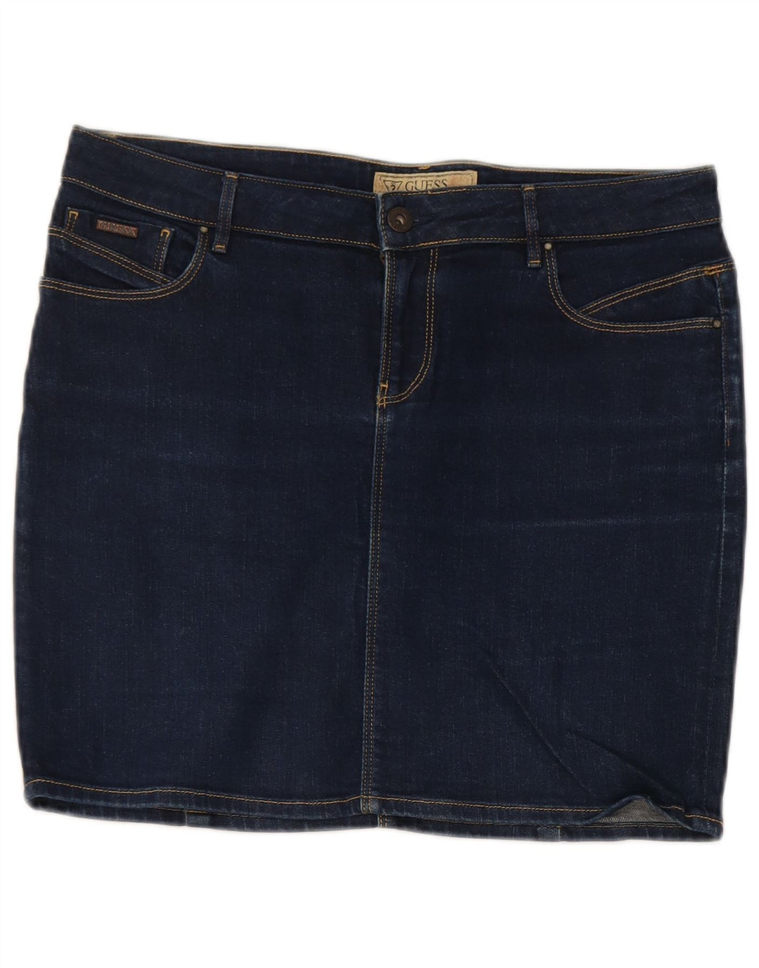 Guess Dame Mini Denim Nederdel W29 Medium Blue Bomuld
