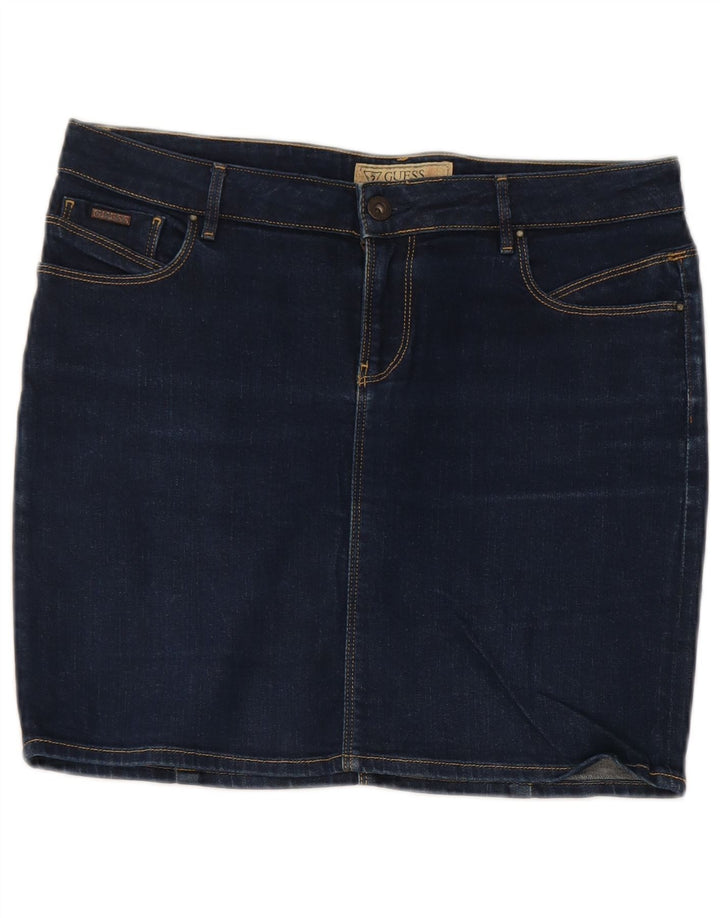 Guess Dame Mini Denim Nederdel W29 Medium Blue Bomuld
