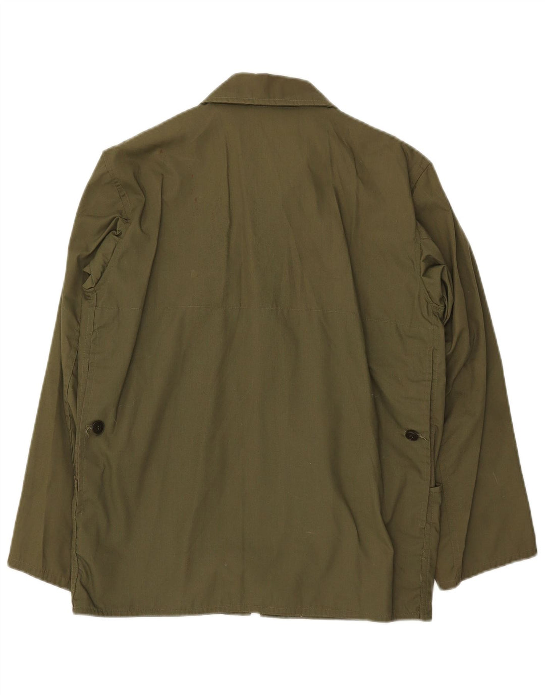 VINTAGE Herre Utility Jacket UK 36 Small Khaki Polyester