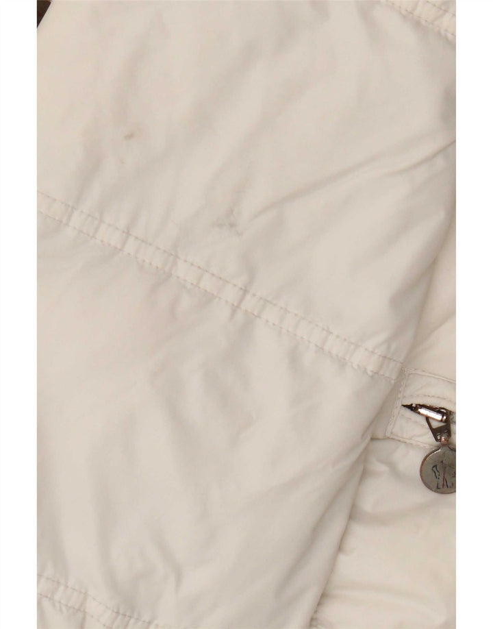 Moncler Piger Grafisk Polstret Jakke 9-10 År Hvid Colourblock Polyamid