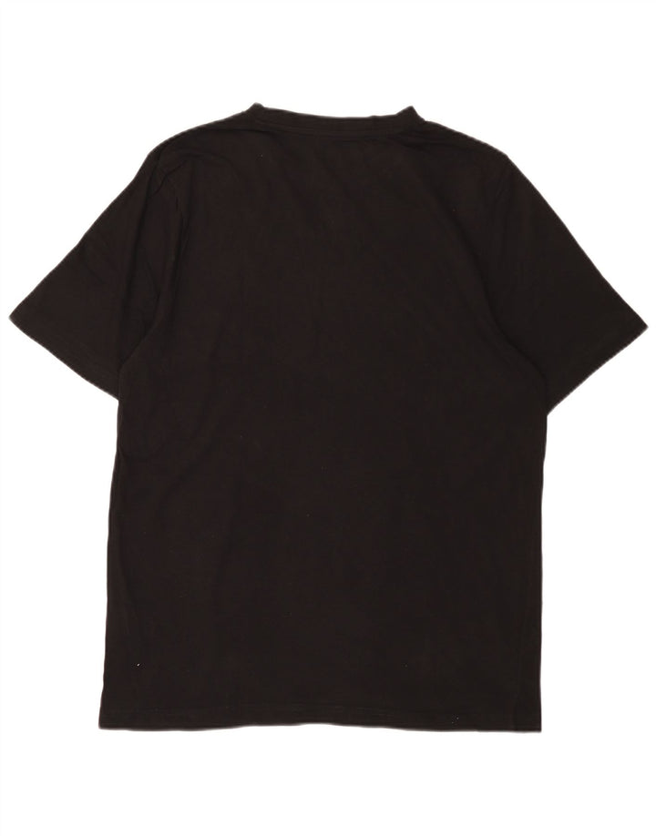 KAPPA Herre grafisk T-shirt Top Stor sort bomuld