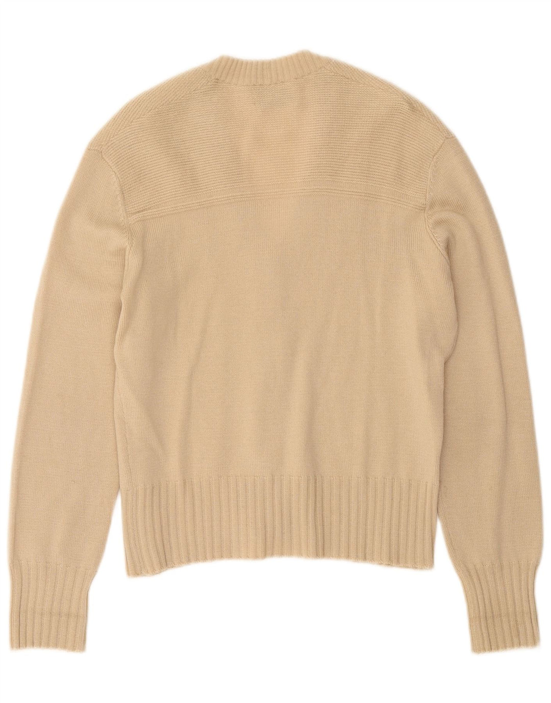 Luisa Spagnoli Dame Cardigan Sweater UK 12 Medium Beige Uld