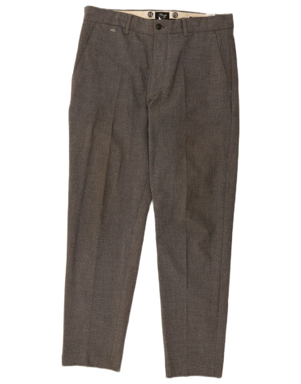 Zara Herre Slim Chino Bukser EU 38 Small W30 L29 Grå Bomuld