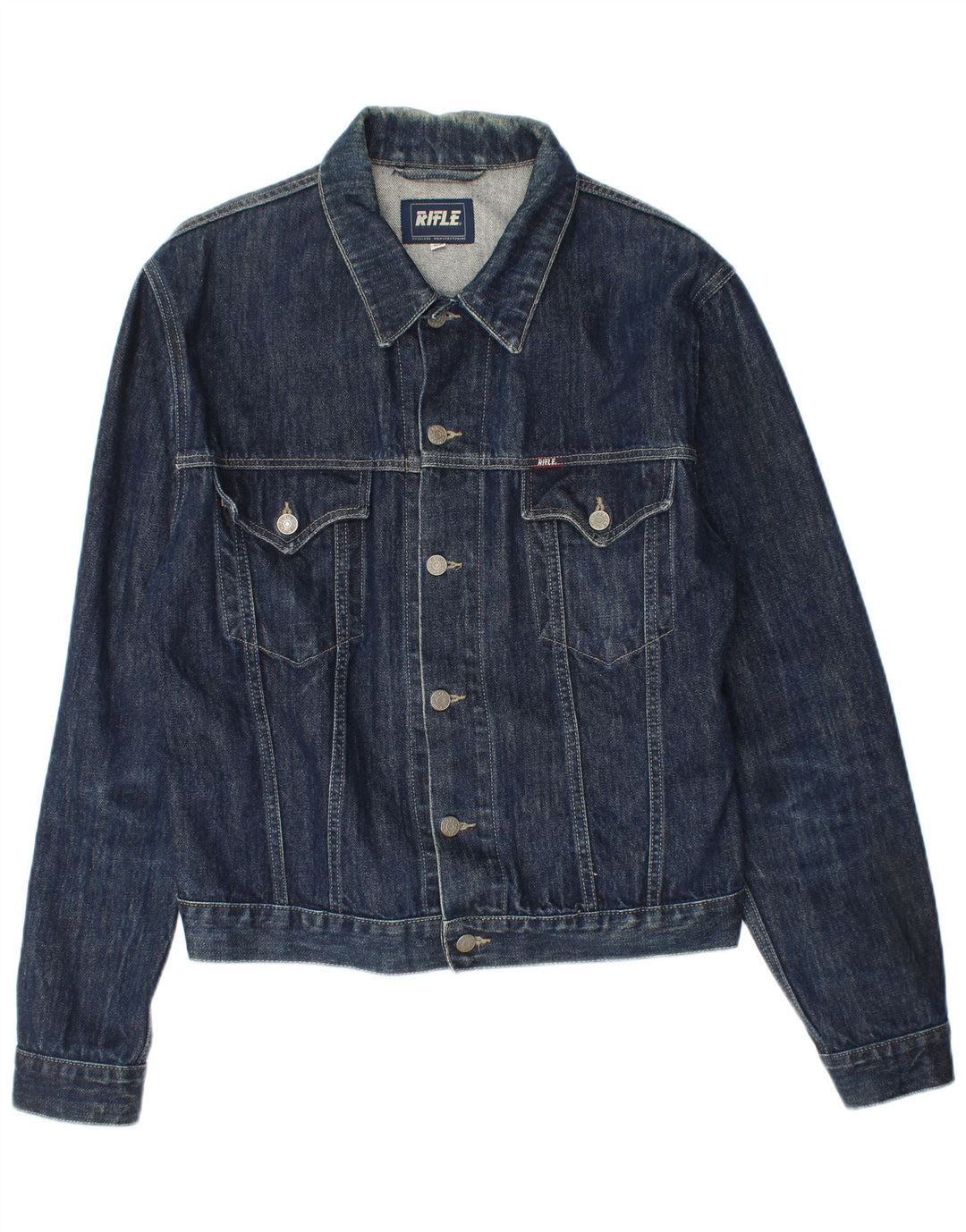 RIFLE Dame denimjakke UK 18 XL Marineblå Bomuld