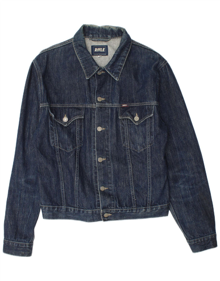 RIFLE Dame denimjakke UK 18 XL Marineblå Bomuld