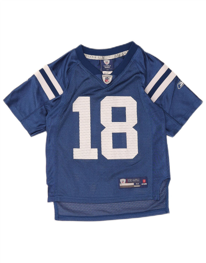 Reebok Boys NFL grafisk trøje Top 5-6 år Medium Navy Blue Colourblock