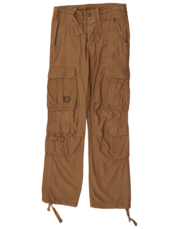 Vintage Straight Cargo bukser til mænd Small W29 L32 brun bomuld