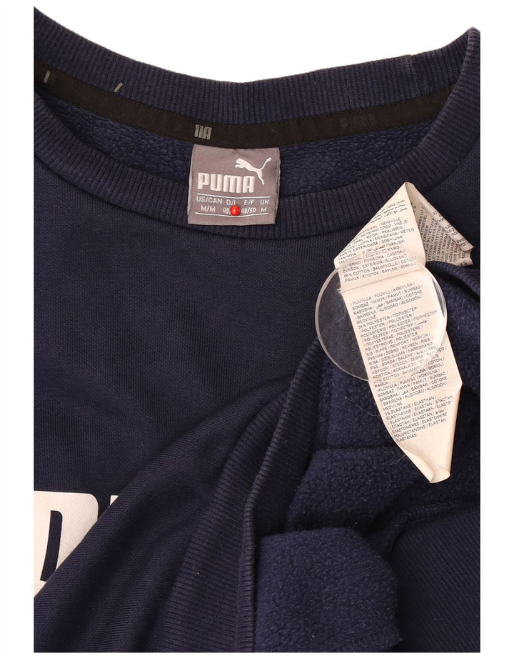 Puma Herre grafisk sweatshirt Jumper Medium Navyblå Bomuld