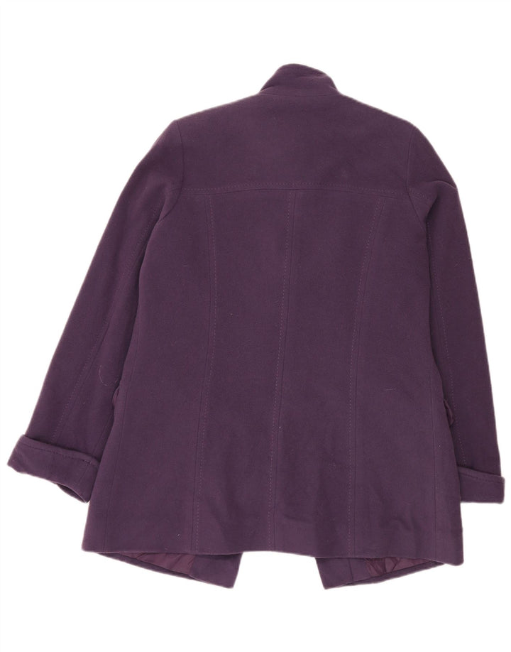 Marks & Spencer Dame Oversized Overfrakke UK 10 Small Purple New Wool