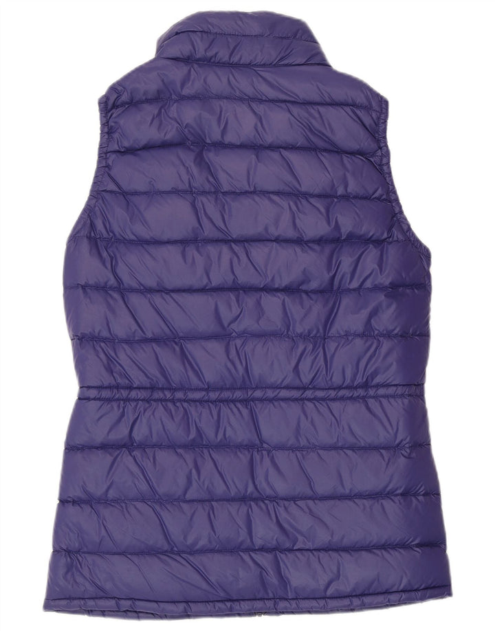 BENETTON Dame Polstret Gilet UK 10 Lille lilla polyamid