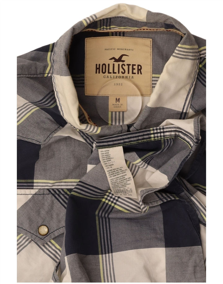 HOLLISTER Herreskjorte Medium marineblå ternet bomuld