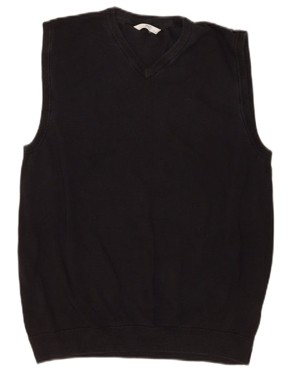Marks & Spencer Boys Vest Tank Top 14-15 År Sort Bomuld