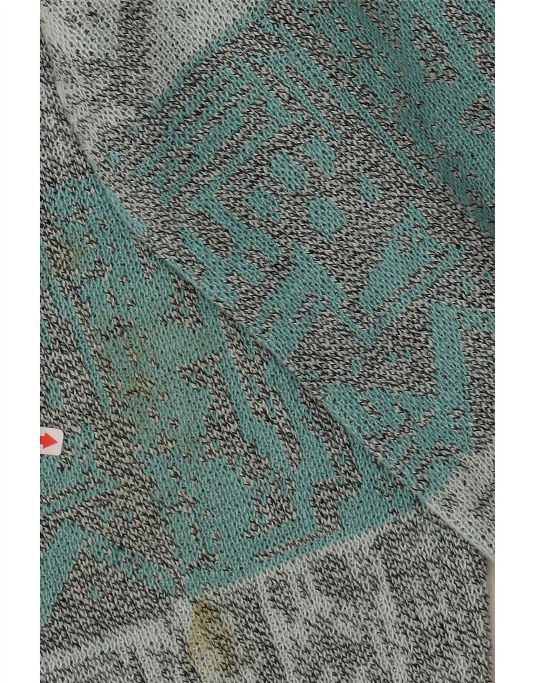 SCHIESSER Mens Abstract Pattern Crew Neck Jumper Sweater IT 54 XL Grey Vintage Schiesser and Second-Hand Schiesser from Messina Hembry 