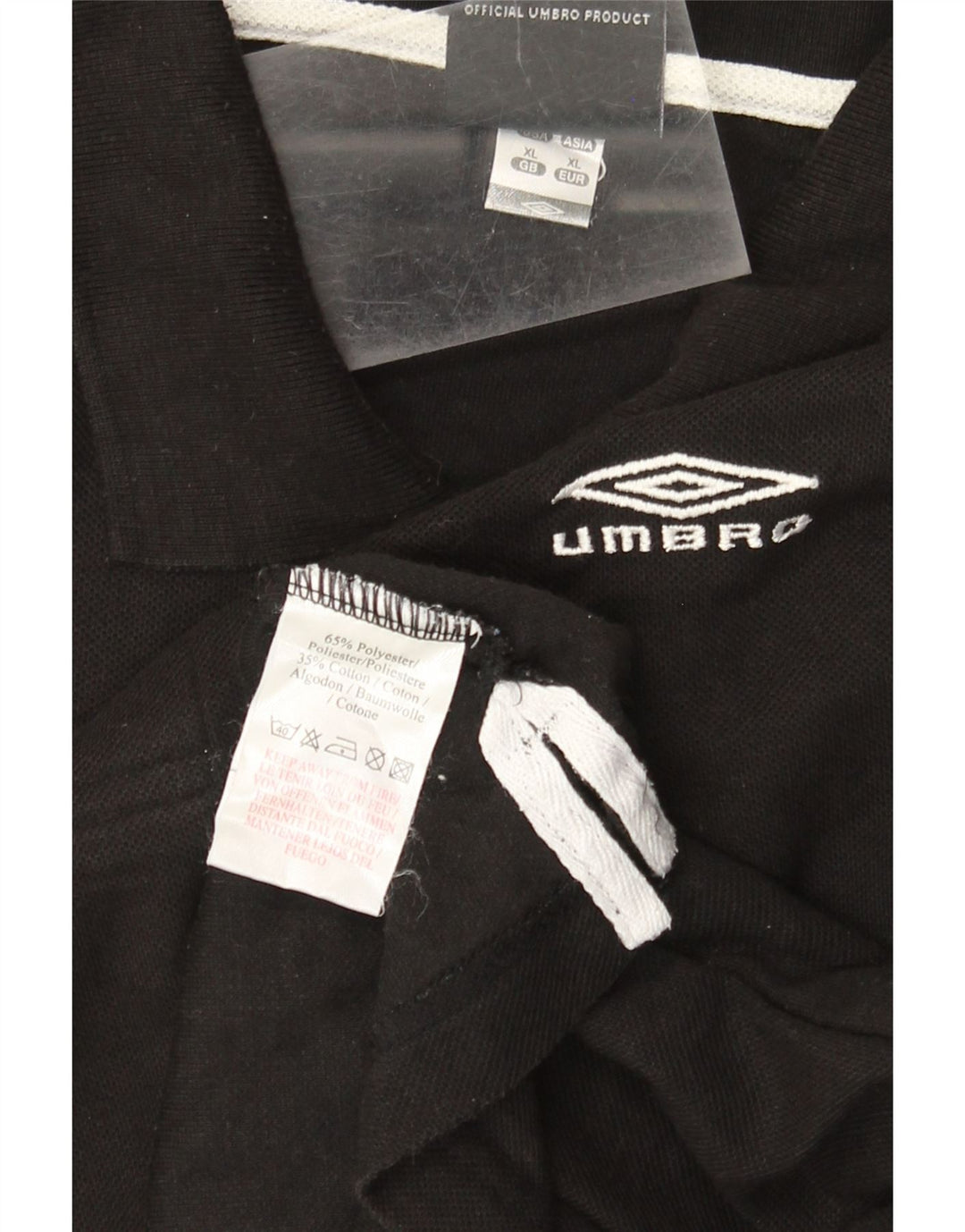 Umbro Herre Polo Shirt XL Sort Polyester