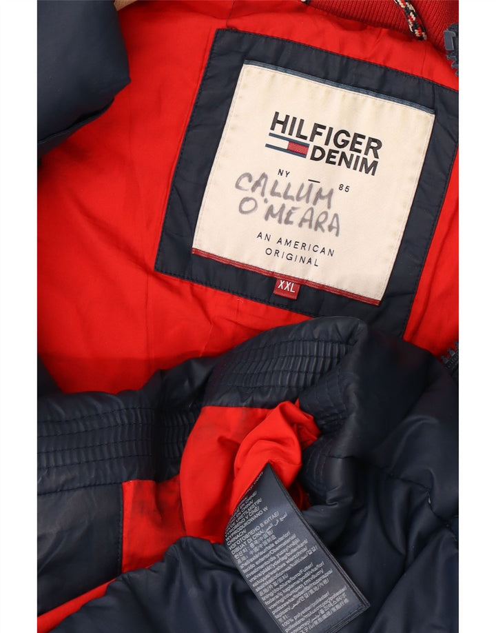 Tommy Hilfiger Herre Polstret Jakke UK 44 2XL Navy Blue Polyester