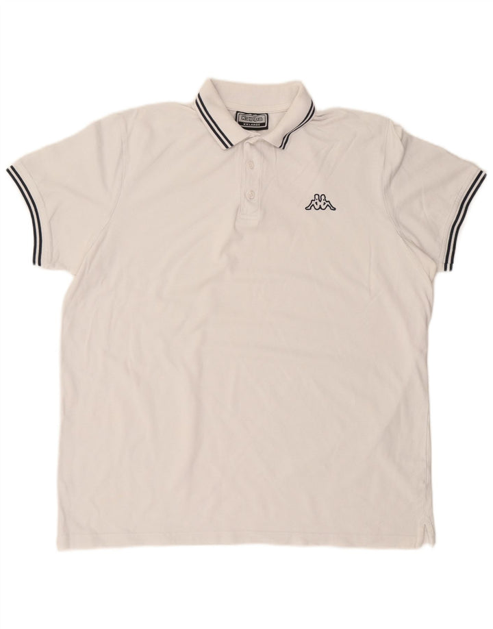 KAPPA Mens Polo Shirt 2XL White Cotton