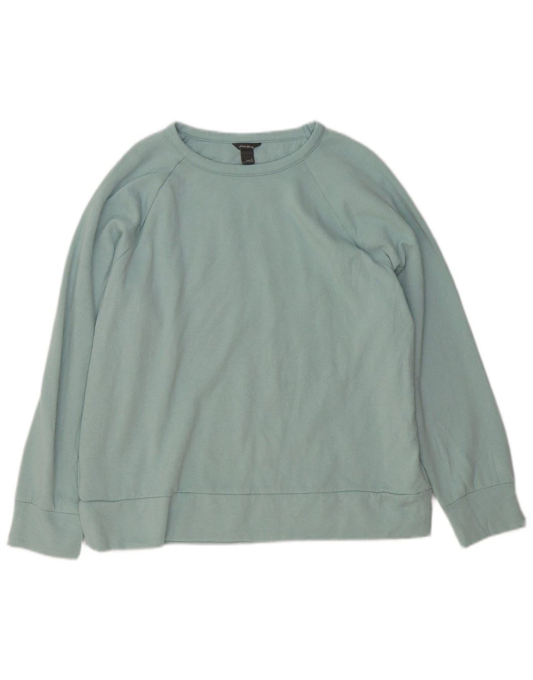 Eddie Bauer Dame Sweatshirt Jumper UK 16 Large Blue Polyester