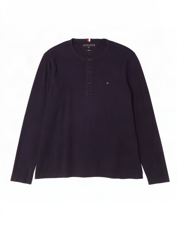 Tommy Hilfiger Herre Regular Fit Top Langærmet Large Navy Blue