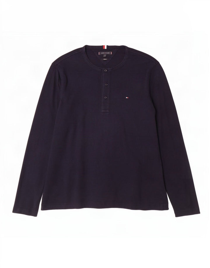 Tommy Hilfiger Herre Regular Fit Top Langærmet Large Navy Blue