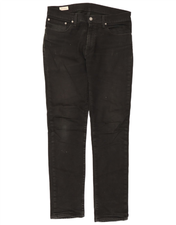 Levi's Slim Jeans til mænd W34 L34 Sort bomuld