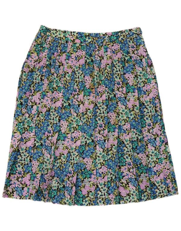 Vintage plisseret nederdel til kvinder W30 Medium flerfarvet blomster