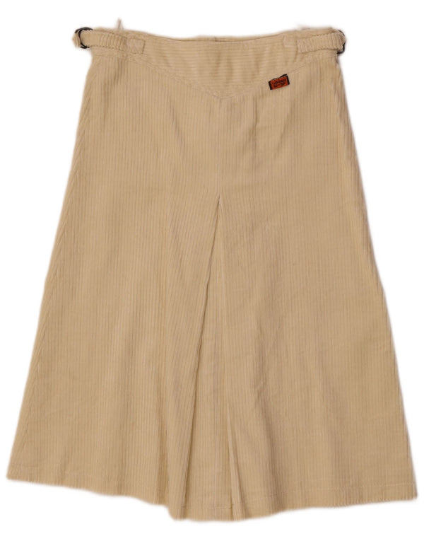 Vintage fløjlsnederdel til kvinder W26 Small Off White