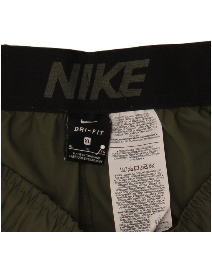 Nike Herre Dri Fit grafiske sportsshorts XL Khaki Polyester