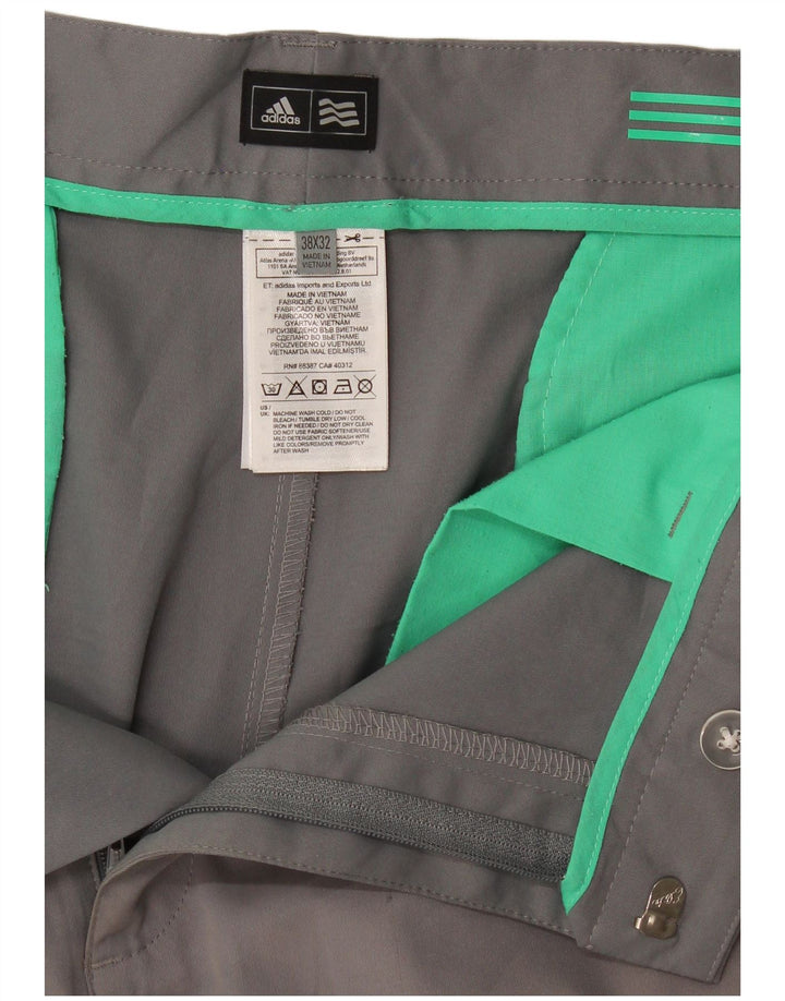 Adidas Straight Chino-bukser til mænd W38 L29 Grå polyester