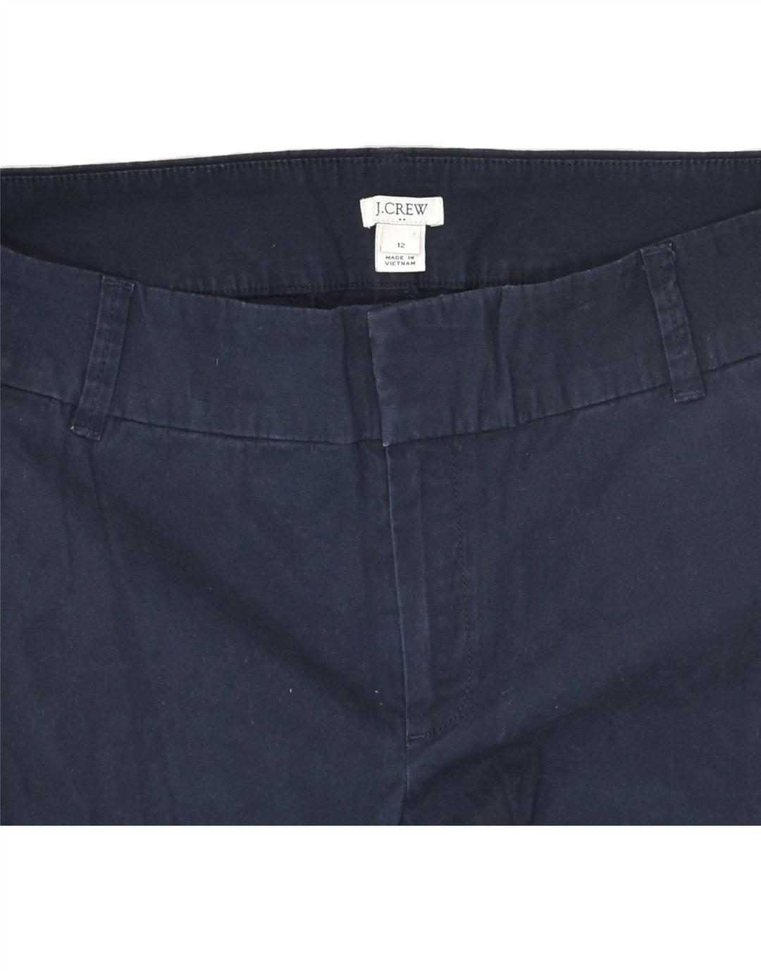 J. CREW Womens Chino Shorts US 12 Large W34  Navy Blue Cotton | Vintage J. Crew | Thrift | Second-Hand J. Crew | Used Clothing | Messina Hembry 