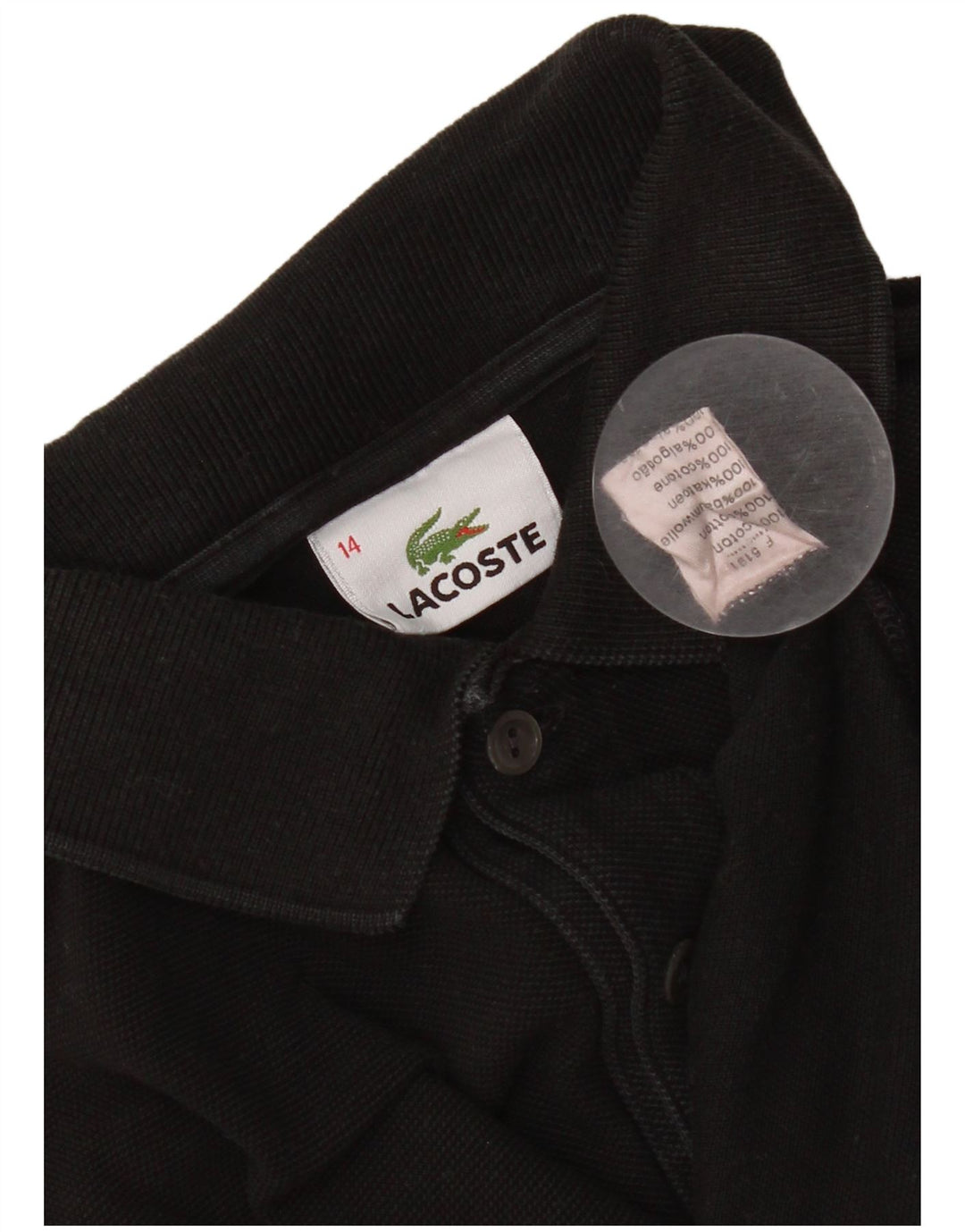 Lacoste drenge poloskjorte 13-14 år sort bomuld