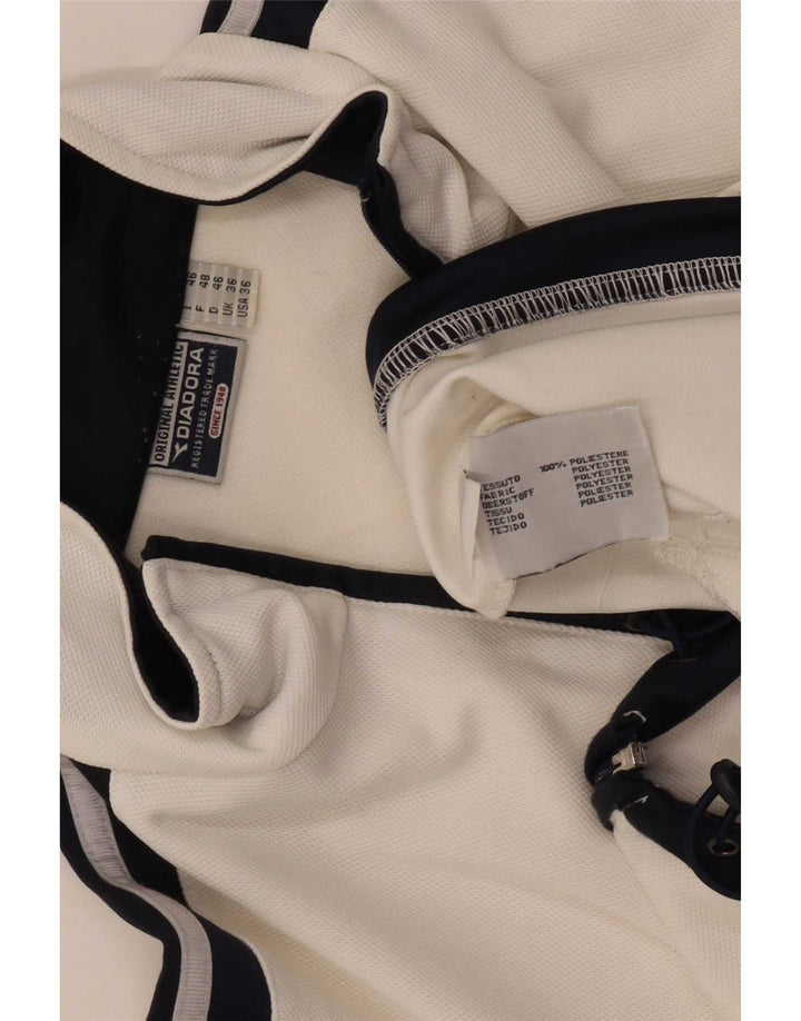Diadora Træningsdragt til mænd Topjakke UK 36 Small White Colourblock Polyester