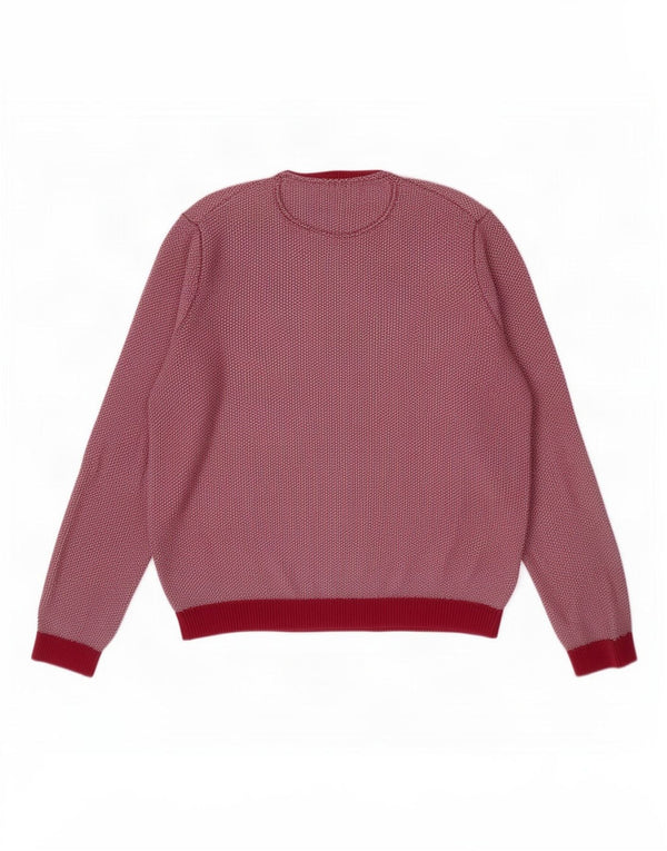 Ted Baker Herre Crew Neck Jumper Sweater Størrelse 6 2XL Pink Flecked Bomuld