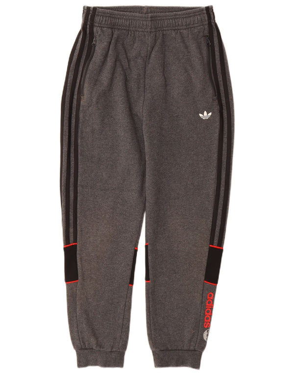 Adidas Drenge Grafisk træningsdragt Bukser Joggers 11-12 år Grå Colourblock